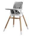 Plastic High Chair With Wooden Feets For Babies